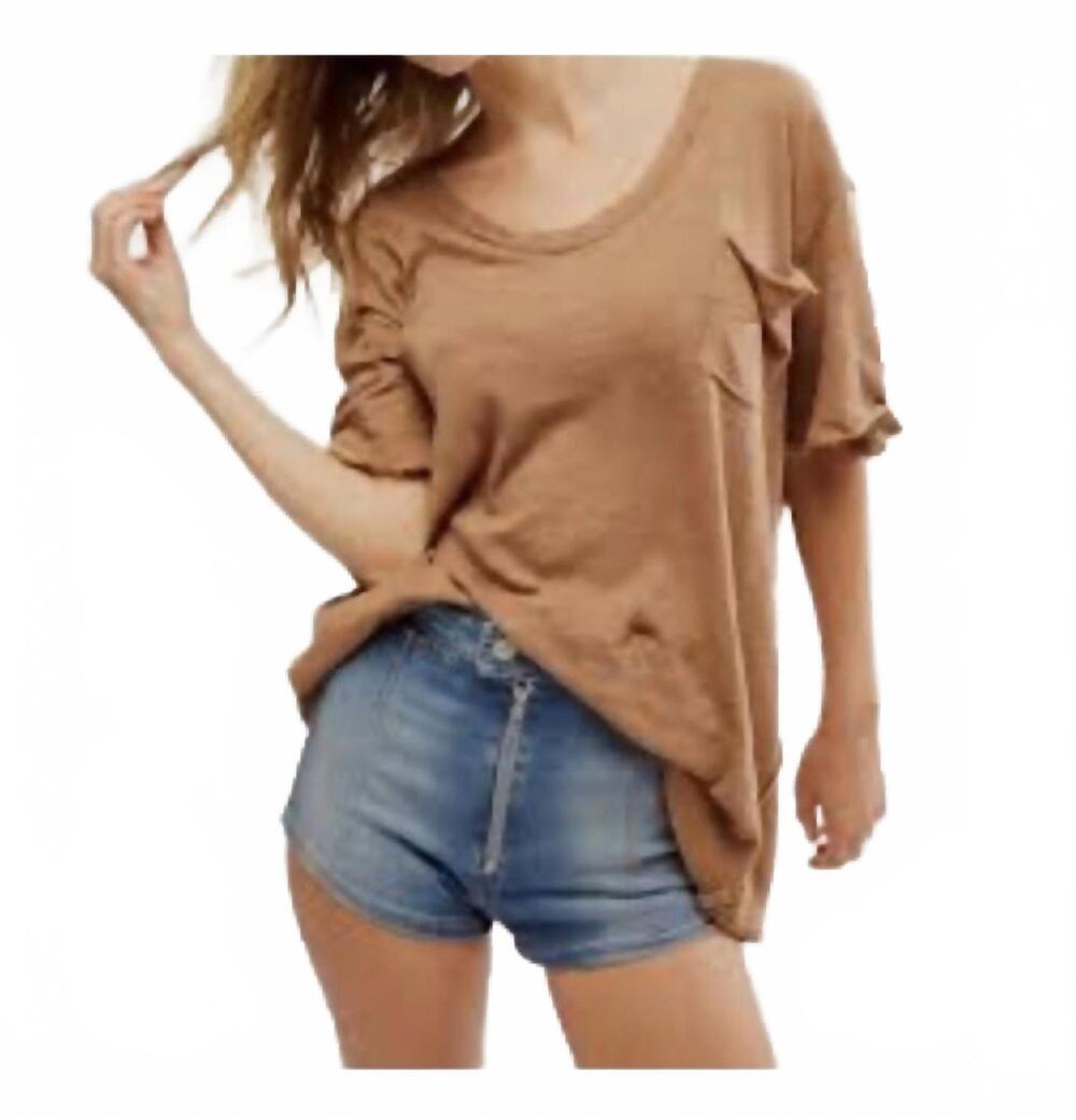 NEW FREE PEOPLE all i need top in toasted coconut